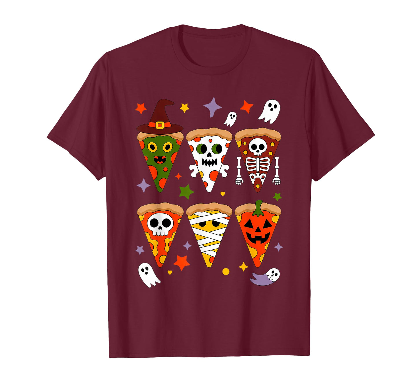 Halloween Pizza Slice Costume Funny Spooky Foodie Party Tees T-Shirt