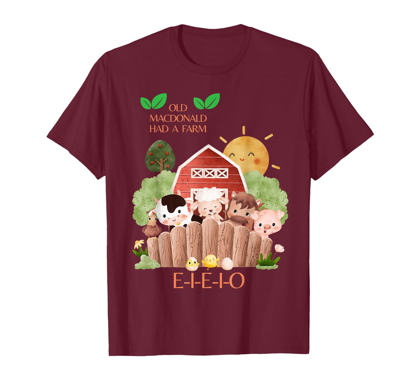Old MacDonald Had a Farm E-I-E-I-O Boy Toddler Kids Birthday T-Shirt