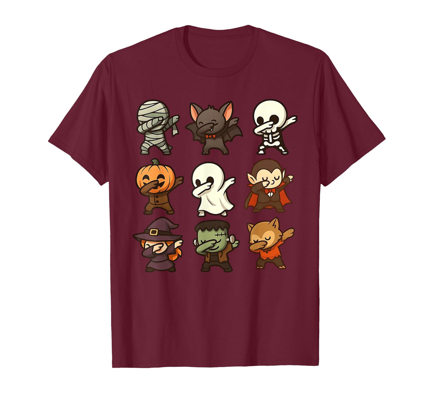 Halloween Ghost Pumpkin Skeleton Dab Costume Boys Girls Kids T-Shirt