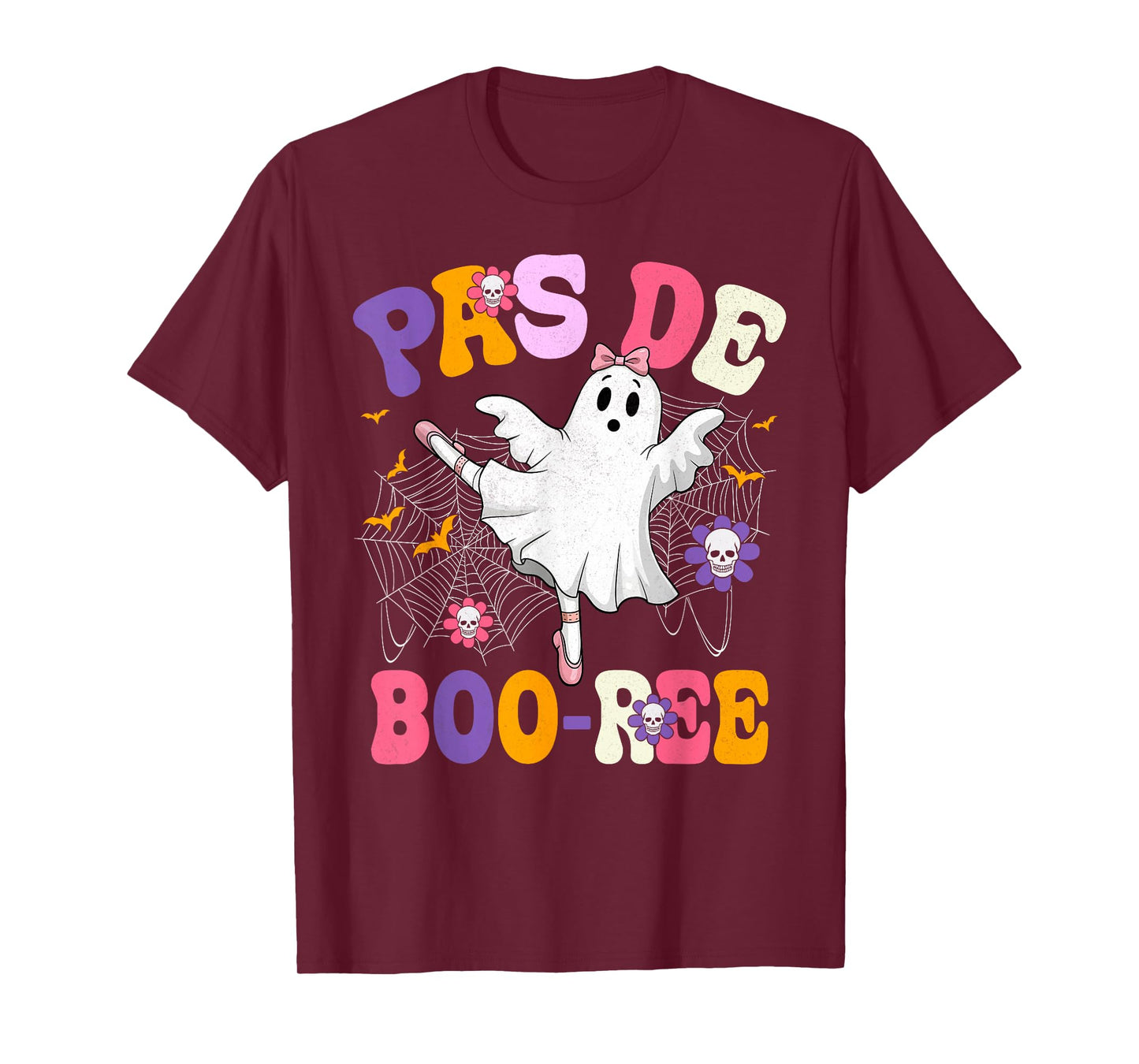 Pas De Boo-Ree Groovy Halloween Costume Ballet Dancing Ghost T-Shirt