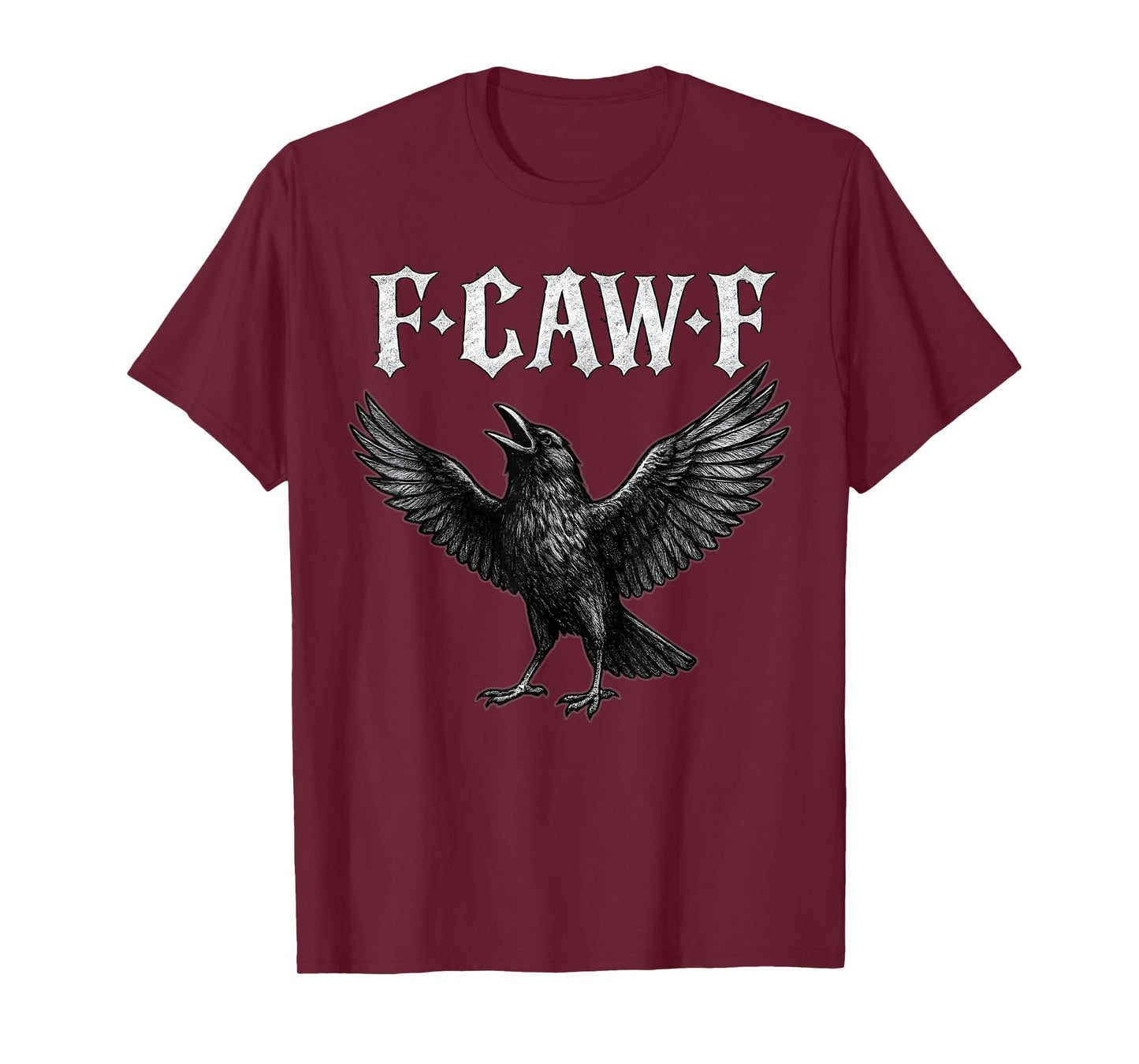 F-CAW-F Screaming Crow Gothic Black Bird Funny Humor T-Shirt