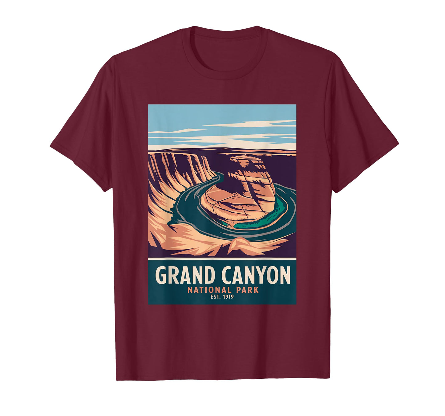 Grand Canyon National Park Vintage Camping Hiking Men Women T-Shirt
