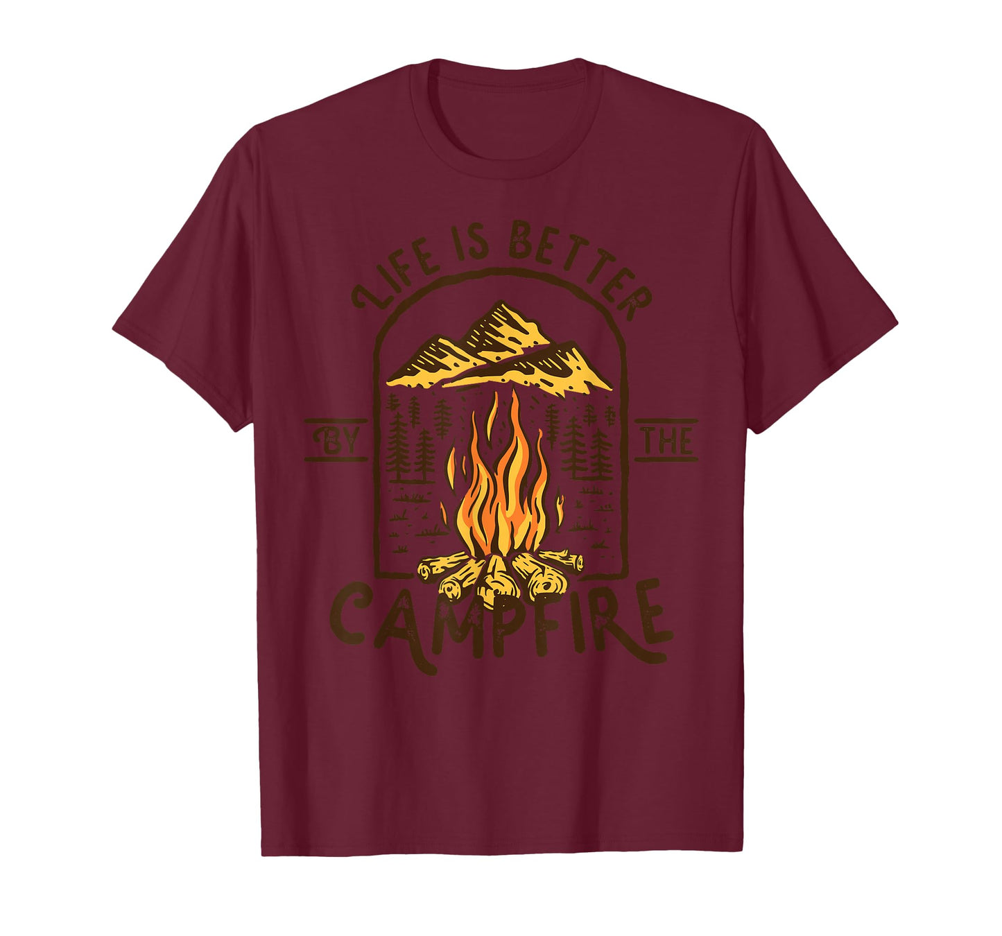 Life Is Better At The Campfire Funny Vintage Camping Camper T-Shirt