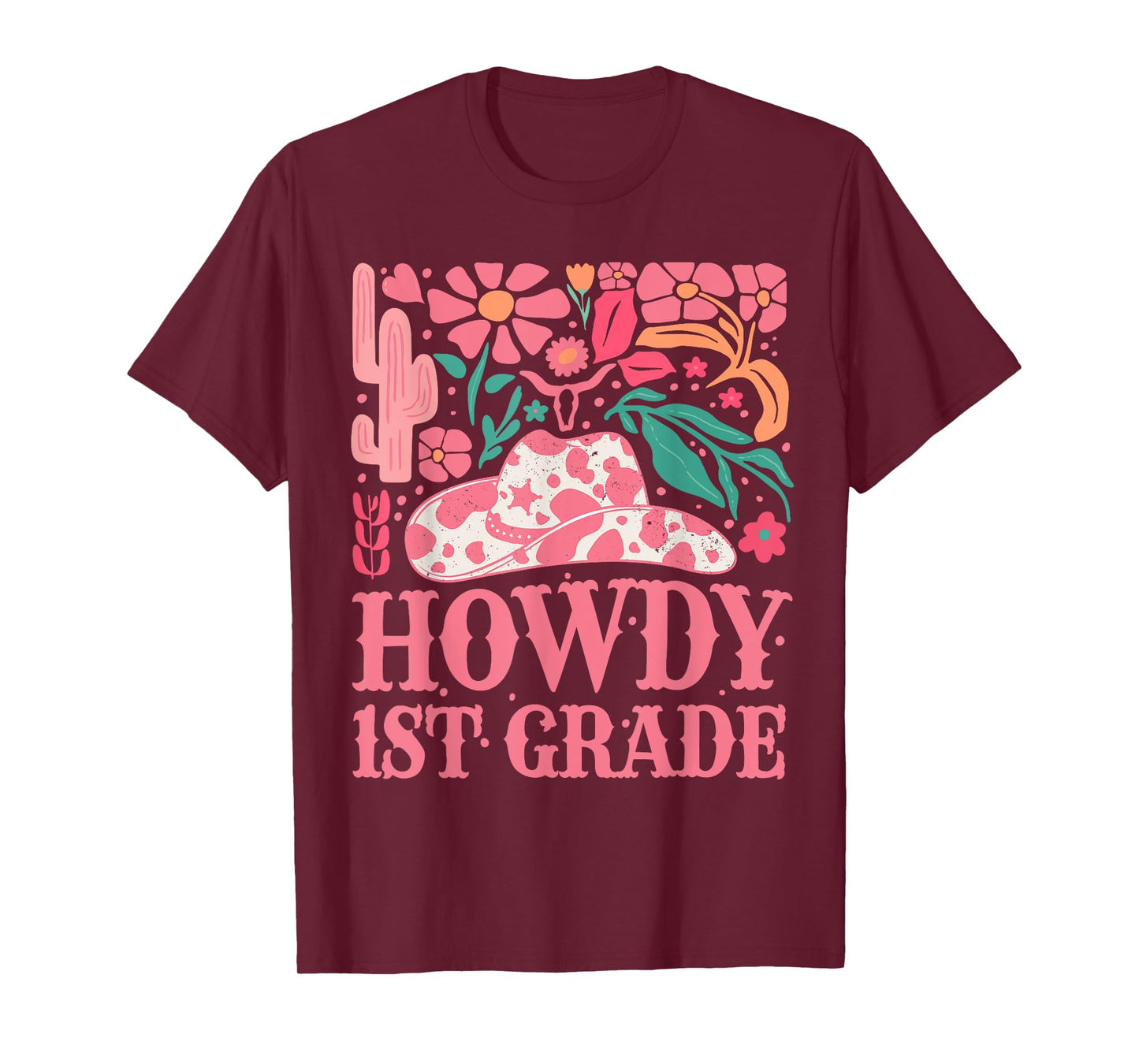 Howdy First Grade Western Cowgirls 1st Grade Squad Teacher T-Shirt