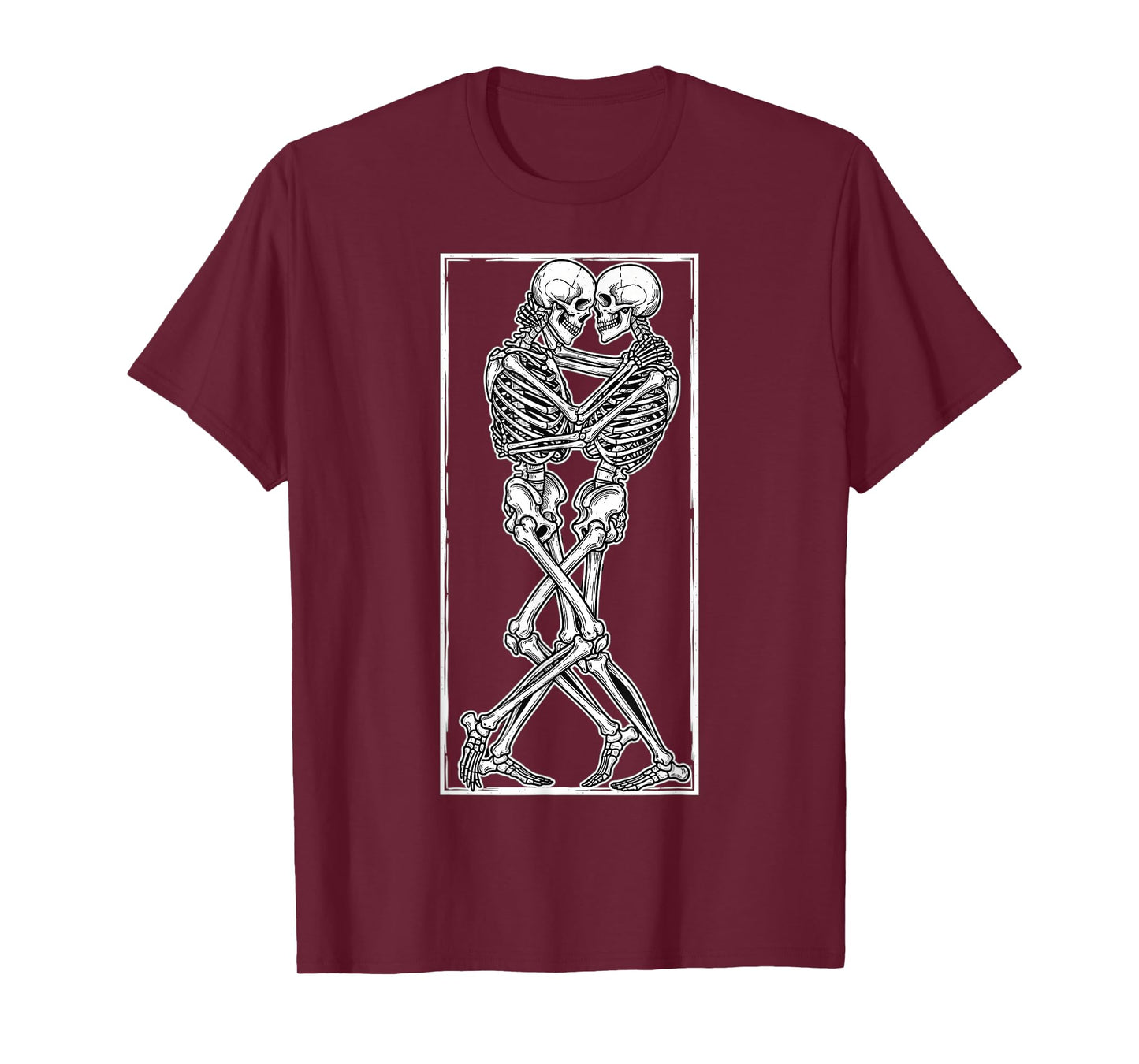 Skeleton Couple Halloween Gothic Romantic Love T-Shirt