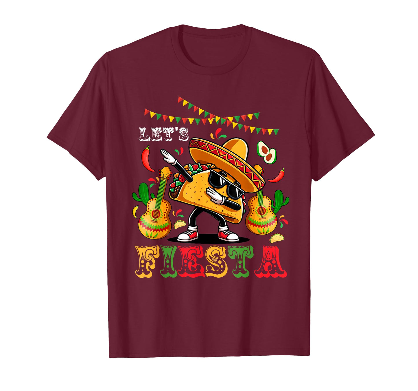 Let's Fiesta Cinco De Mayo Dabbing Taco Kids Boys Men Women T-Shirt