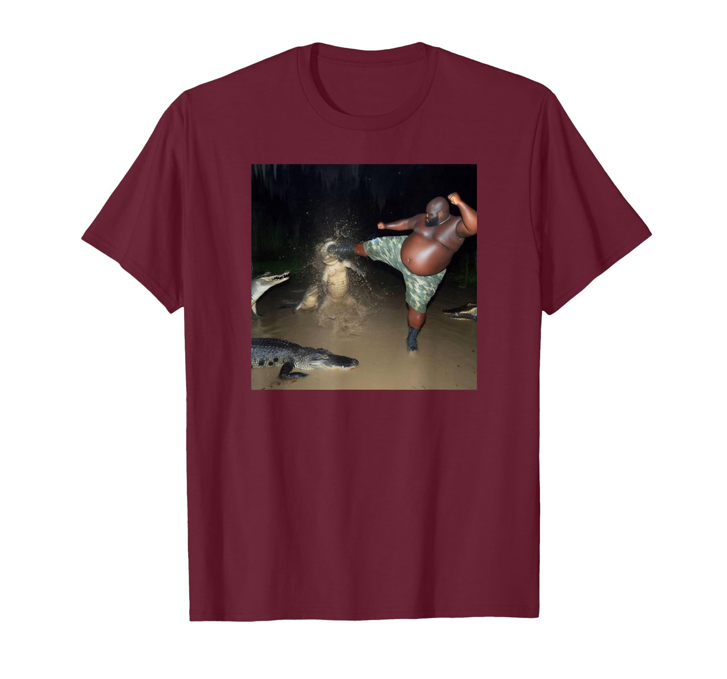 Guy kicking an alligator T-Shirt