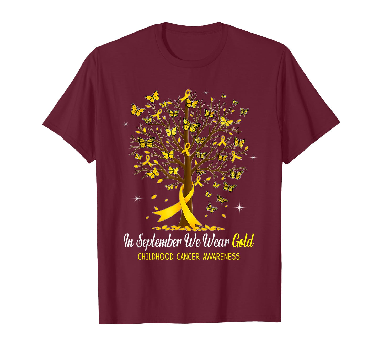 in September We Wear Gold Childhood Cancer Awareness Kids T-Shirt