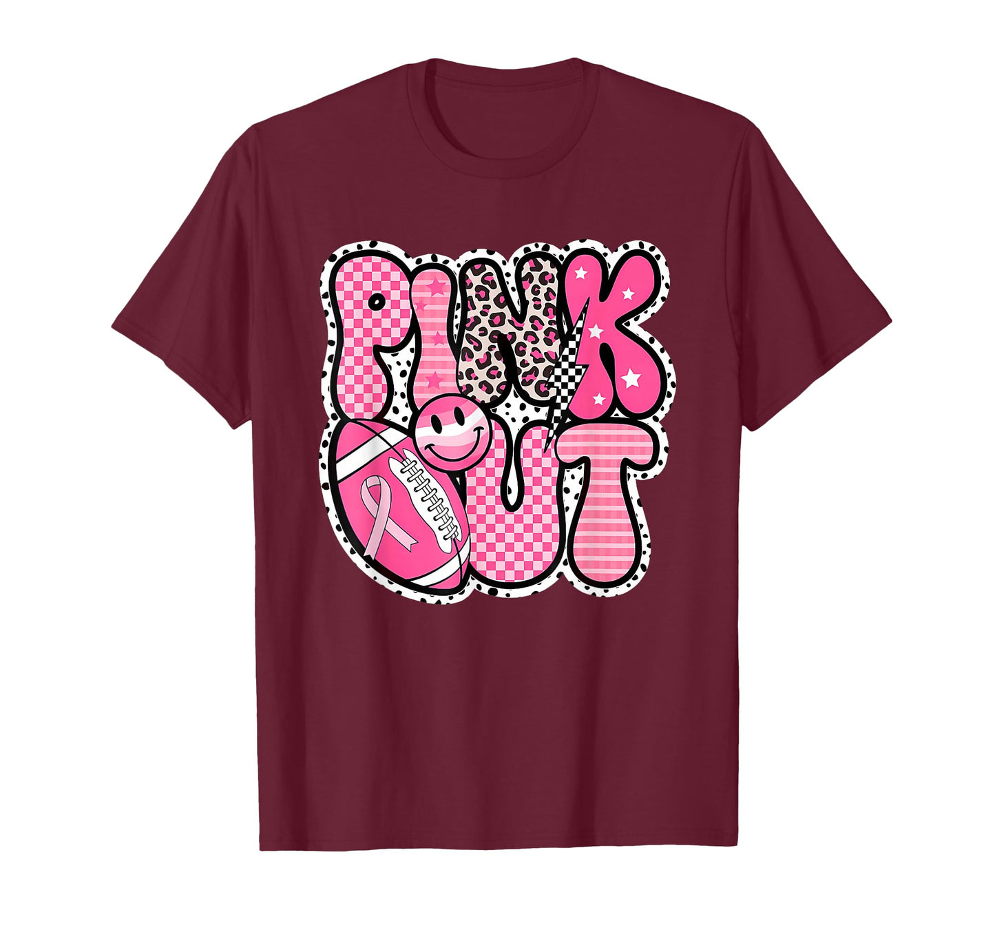 Pink Out Football Team Breast Cancer Awareness Month T-Shirt