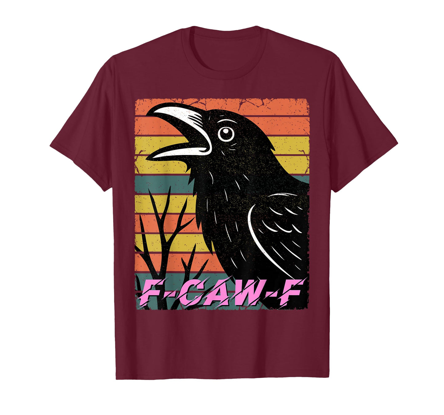 F-Caw-F Black Crow Pun Funny Black Bird Saying Meme Humor T-Shirt