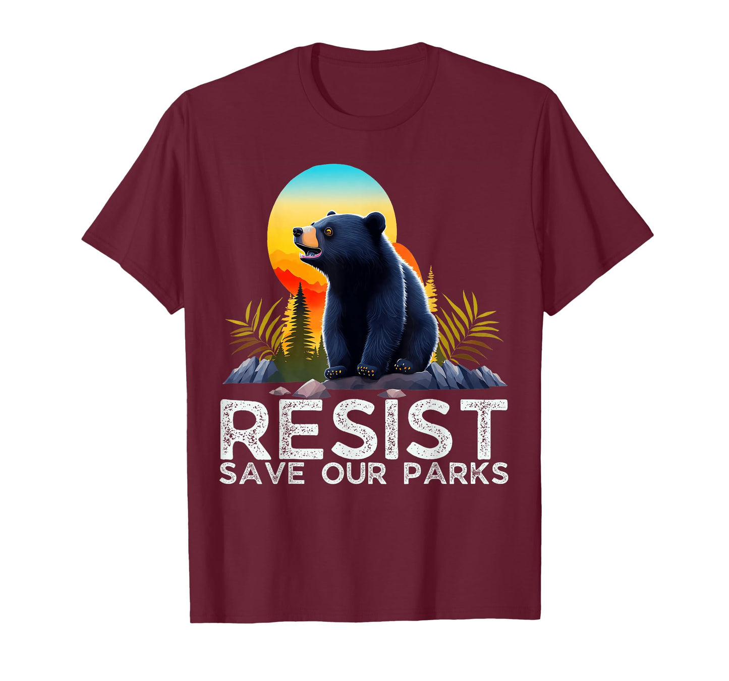 Resist Save Our Parks Alt US National Parks Bear Nature T-Shirt