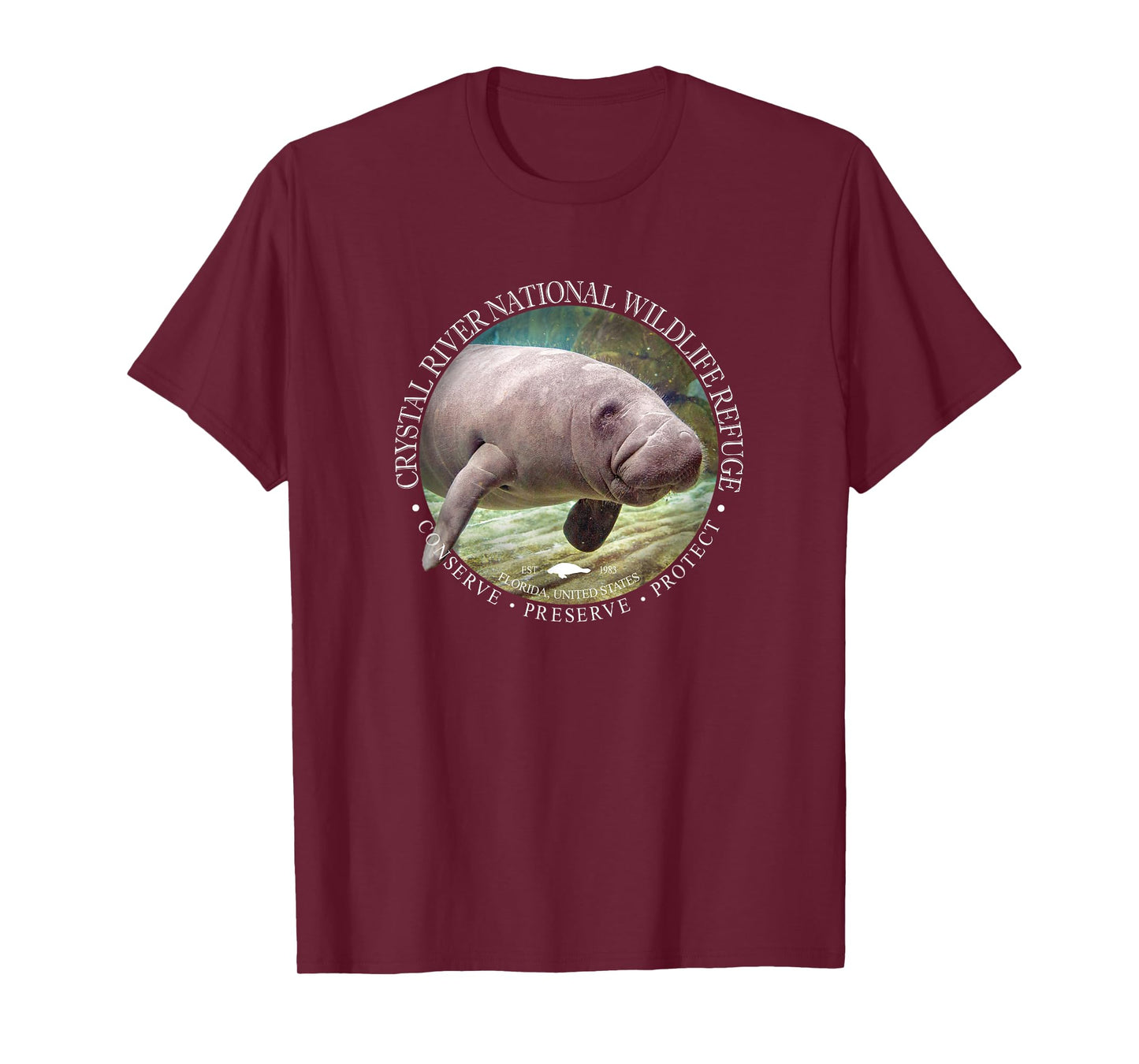 Crystal River Wildlife Refuge Manatee Sea Cow T-Shirt