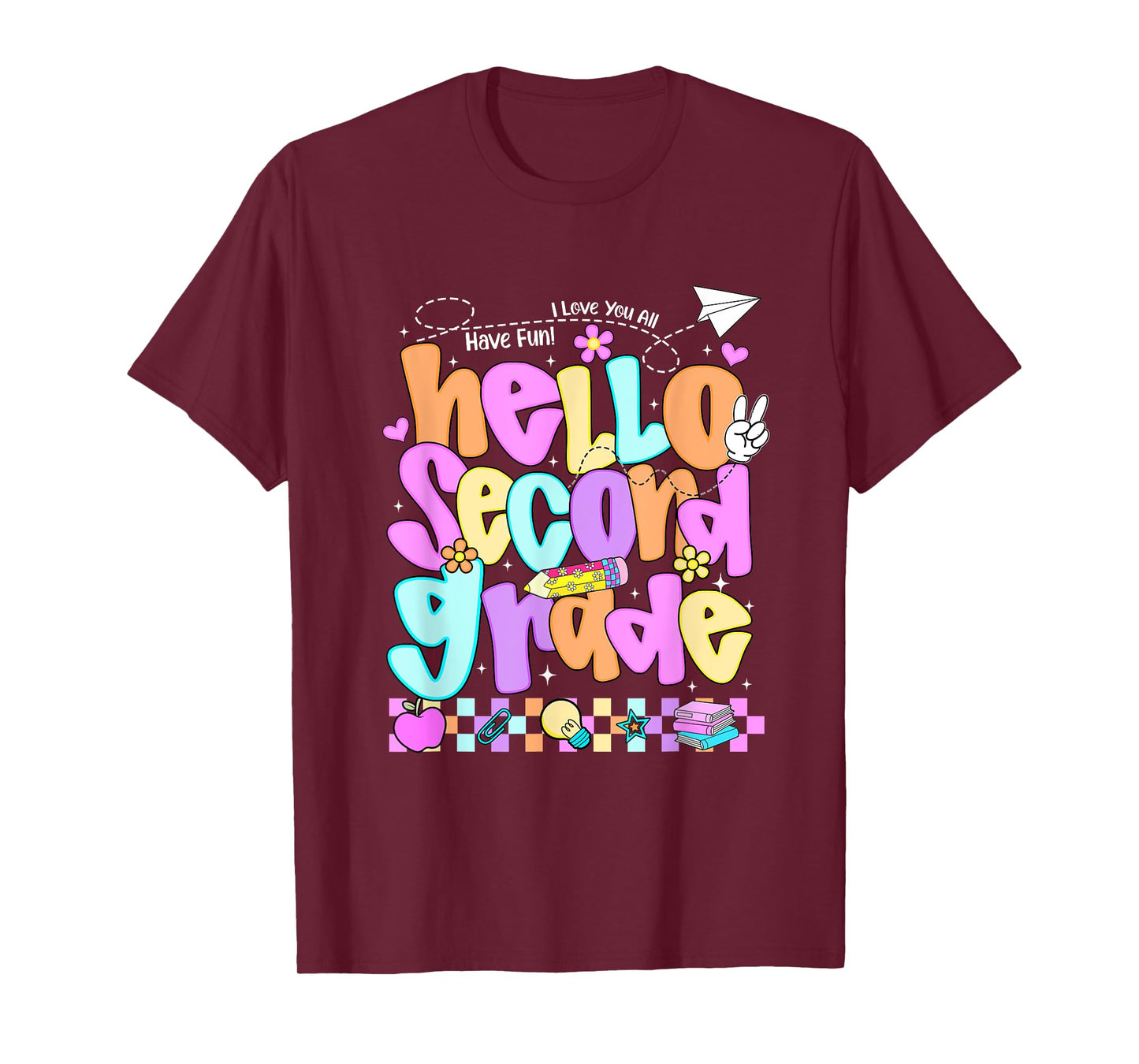 Hello Second Grade First Day of Back To School Teacher Girls T-Shirt