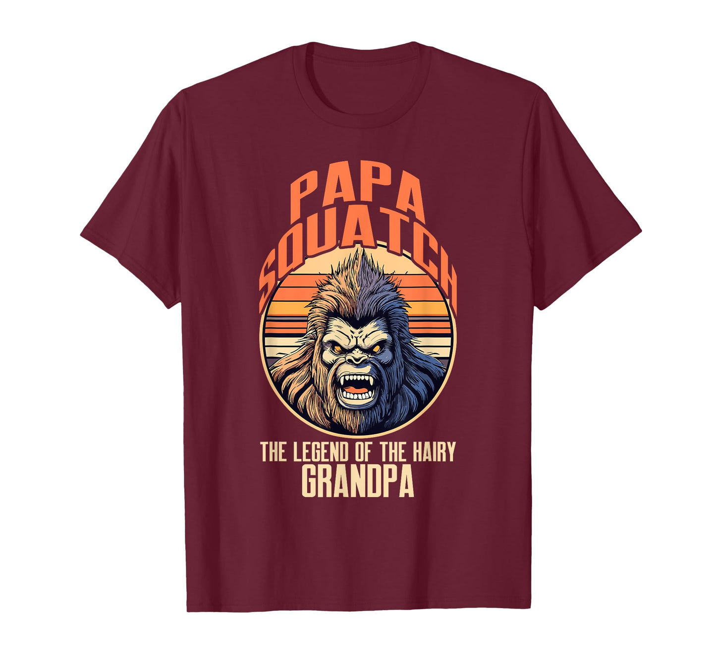 Papa Squatch The Legend Grandpa Squatcher Bigfoot Dad Father T-Shirt
