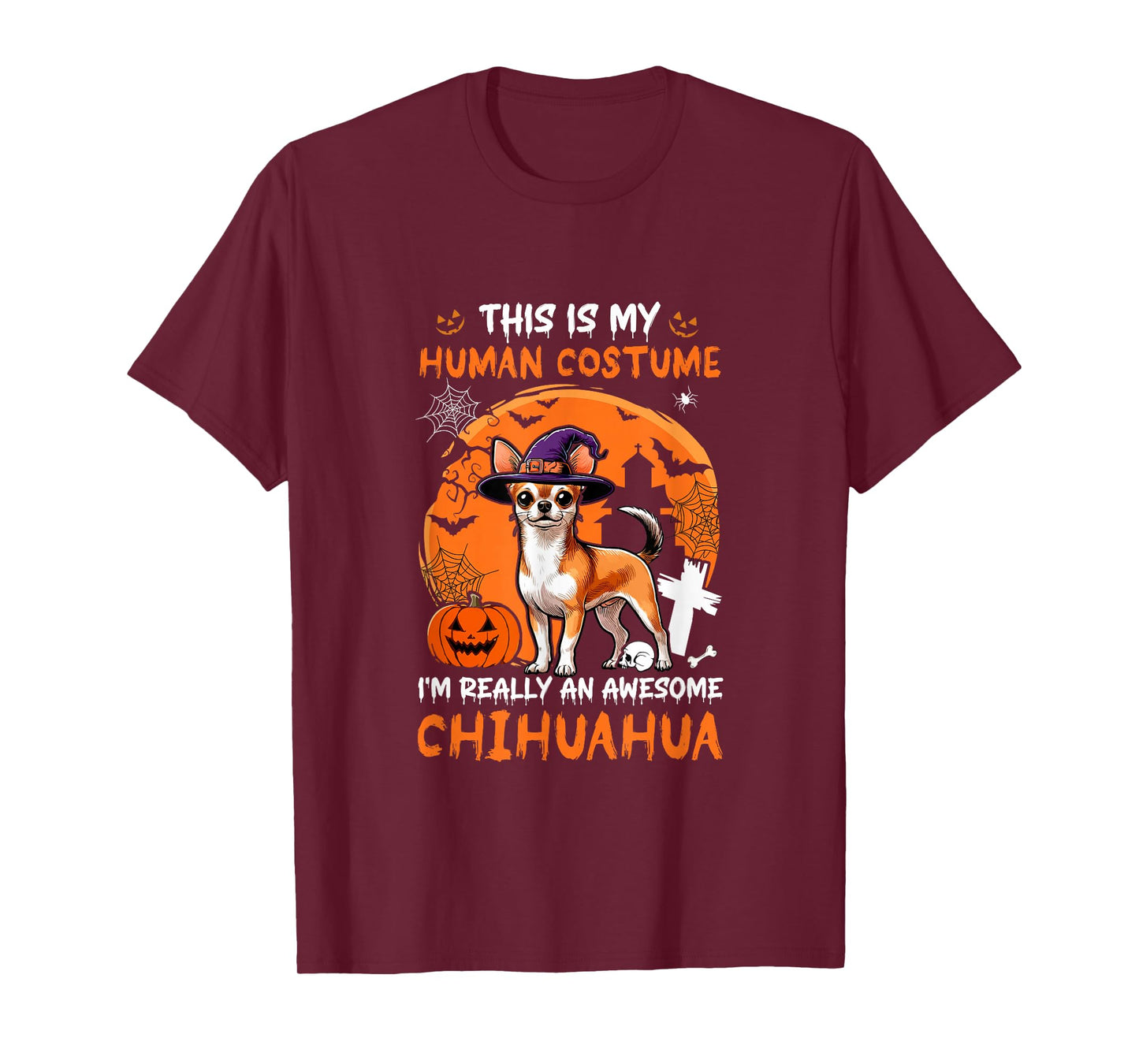Human Costume Proud Awesome Chihuahua Halloween Dog Owner T-Shirt