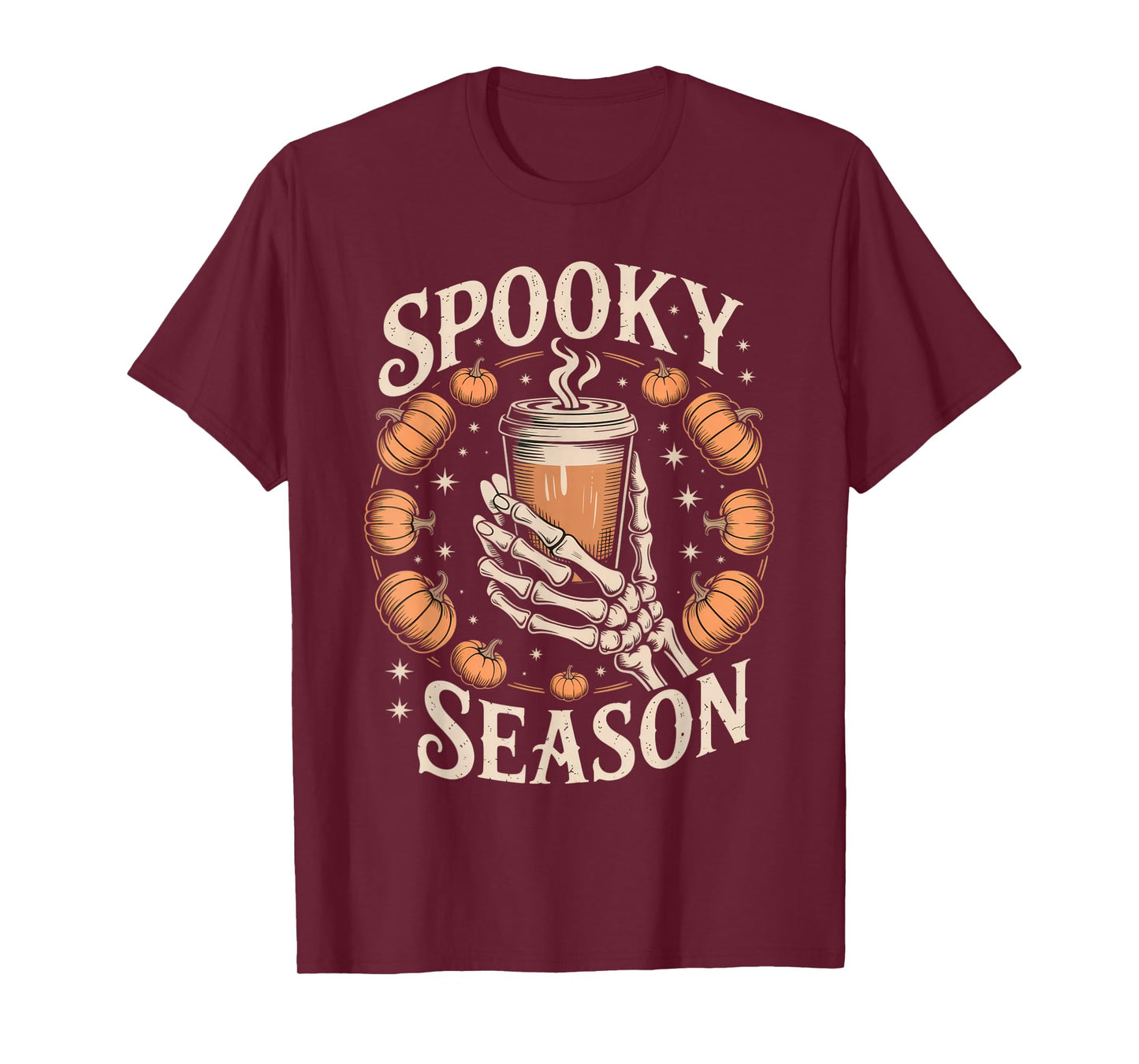 Spooky Season Halloween Coffee Lovers Fall Vibes T-Shirt