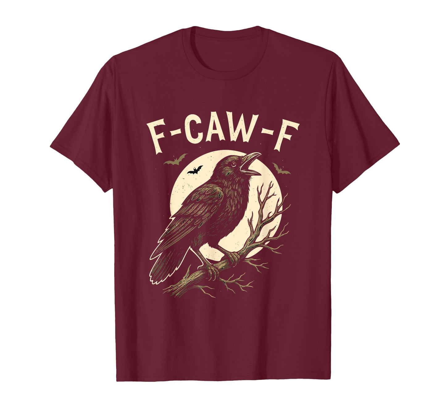 FcawF Funny Raven Halloween F Caw F Spooky Creepy Gothic T-Shirt