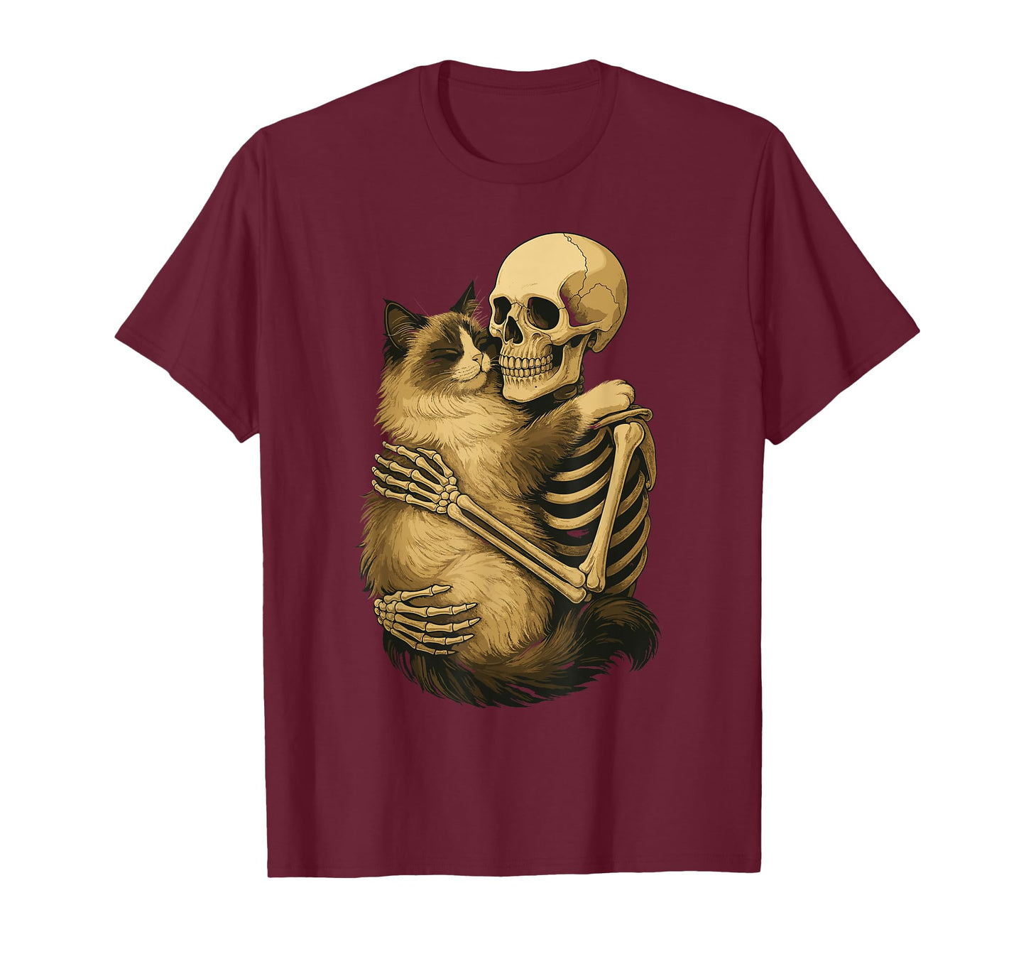 Skeleton Hugging Ragdoll T-Shirt