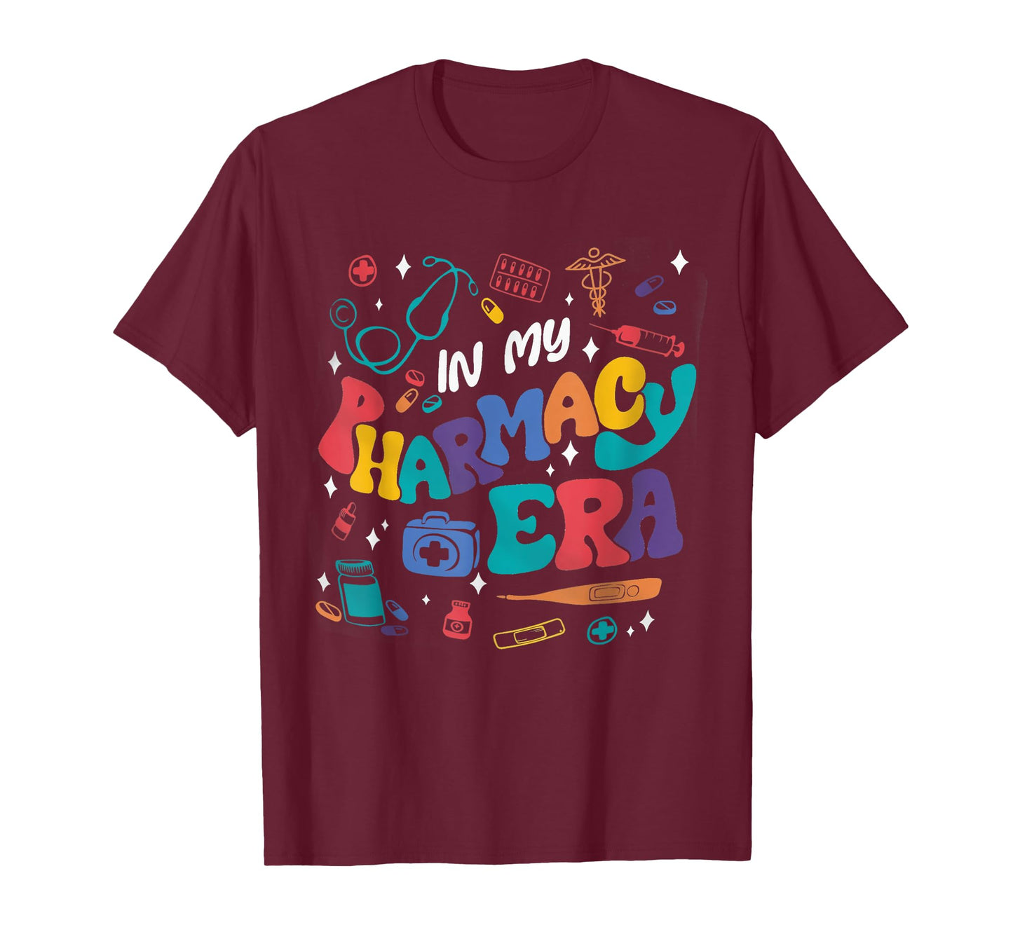 Groovy In My Pharmacy Era Pharm Tech Pharmacy Squad Grad T-Shirt