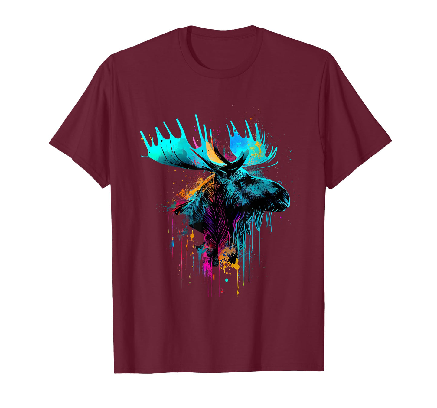 Moose Lovers Colorful Pop Art Beautiful Moose T-Shirt