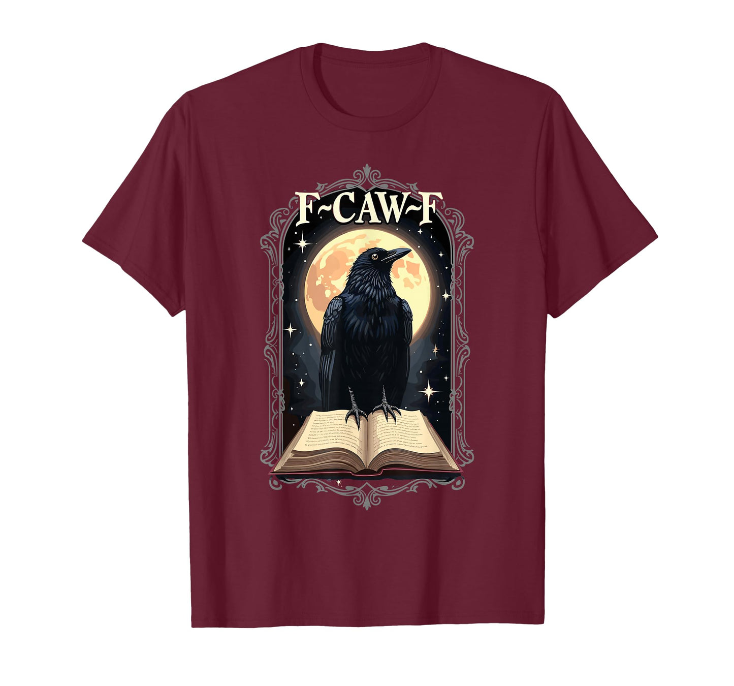 F-Caw-F Black Crow Funny Halloween Raven Moon T-Shirt