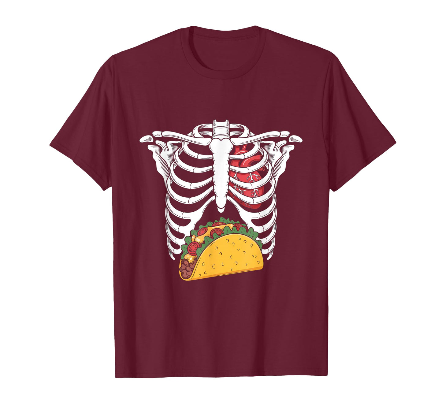 Halloween Dad Skeleton Taco Belly Funny Pregnancy Couple Men T-Shirt