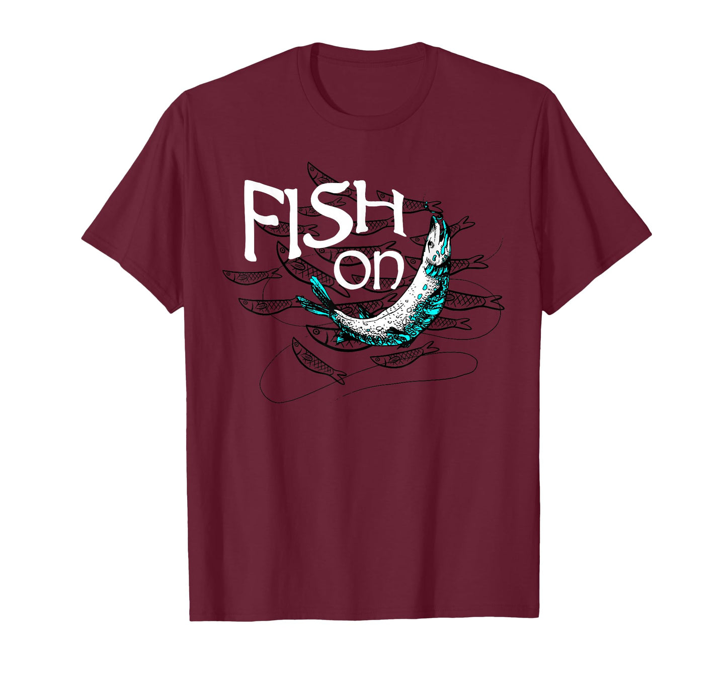 Fish On Fishing Gift for Bass Fisherman Fishing Gift T-Shirt