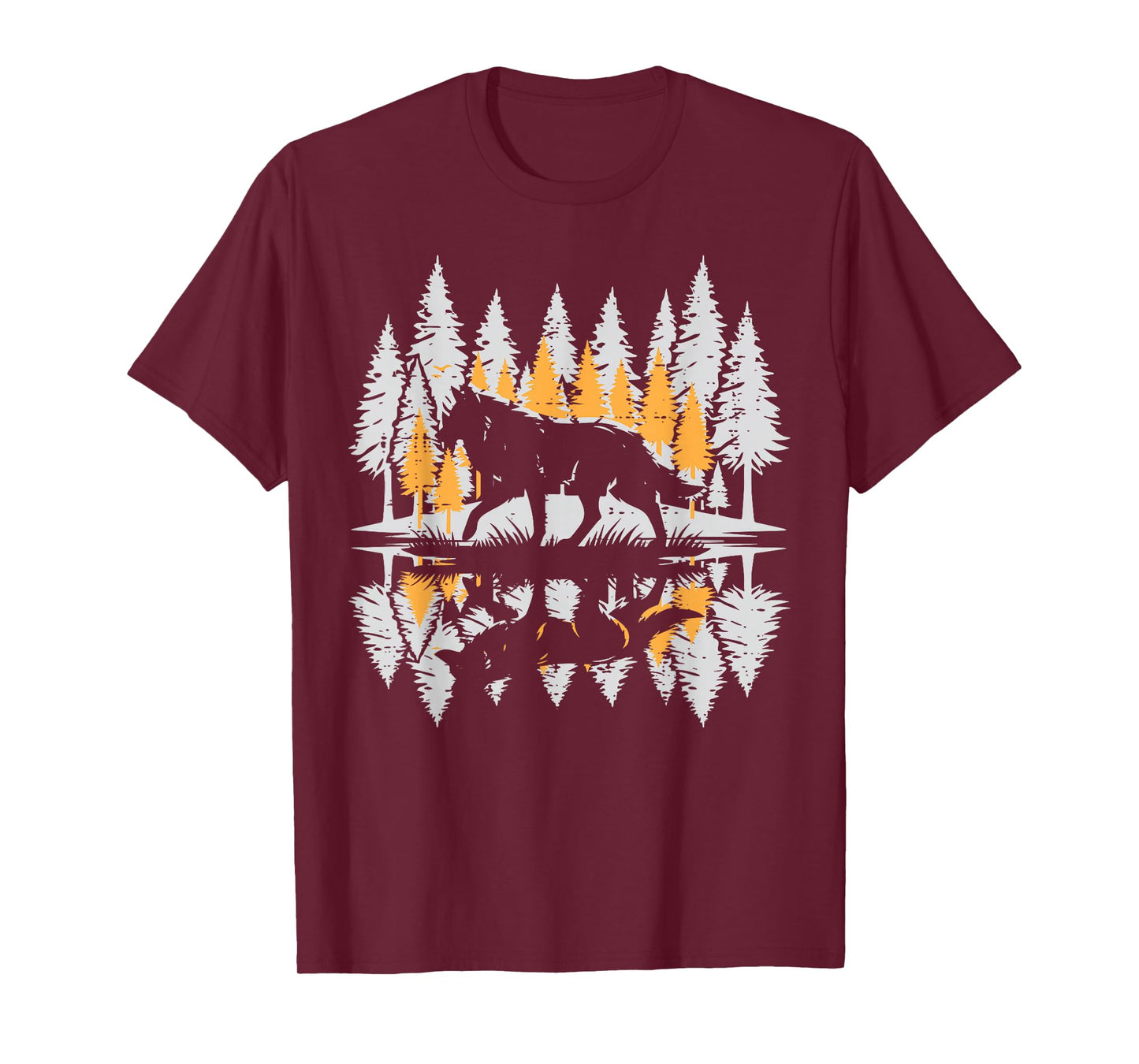 Wolf Silhouette Pine Trees Vintage Lone Alpha Women Men Kids T-Shirt