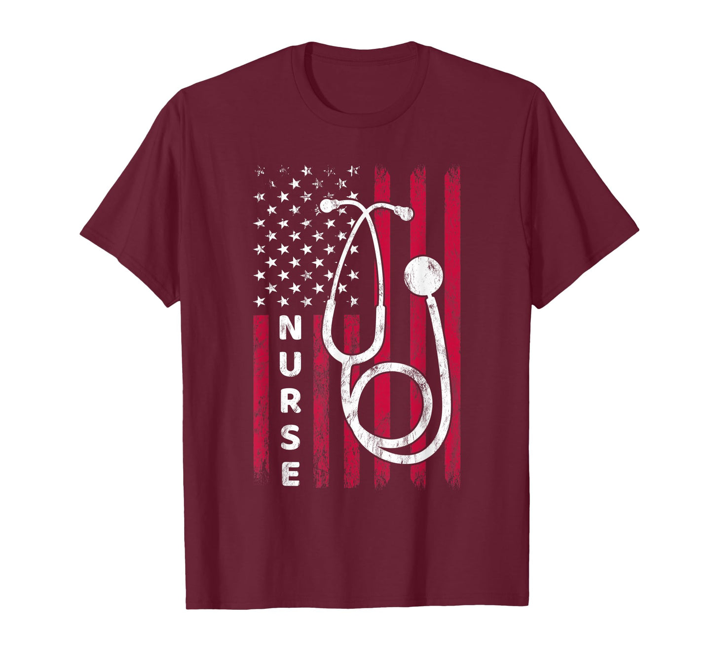 Nurse Nursing American Flag Patriotic Fourth Of July T-Shirt