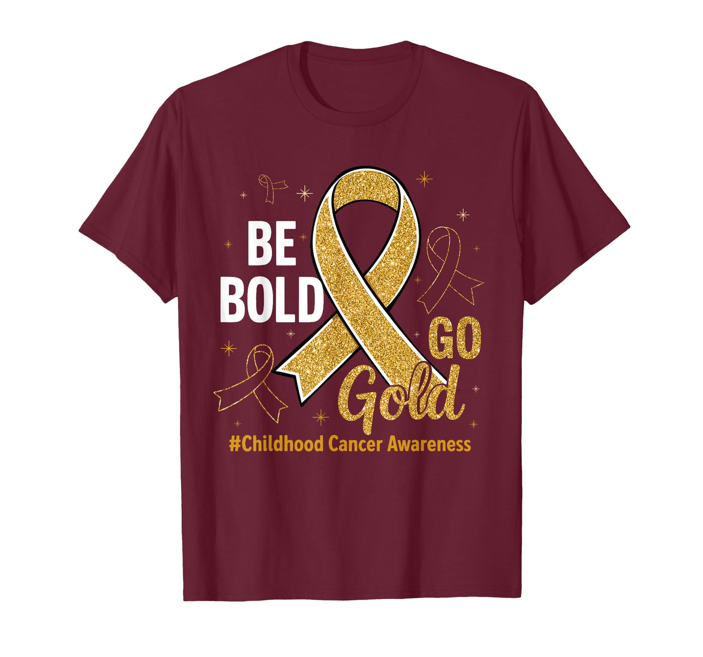 Gold Ribbon Childhood Cancer Awareness Shirts Men Women Kids T-Shirt