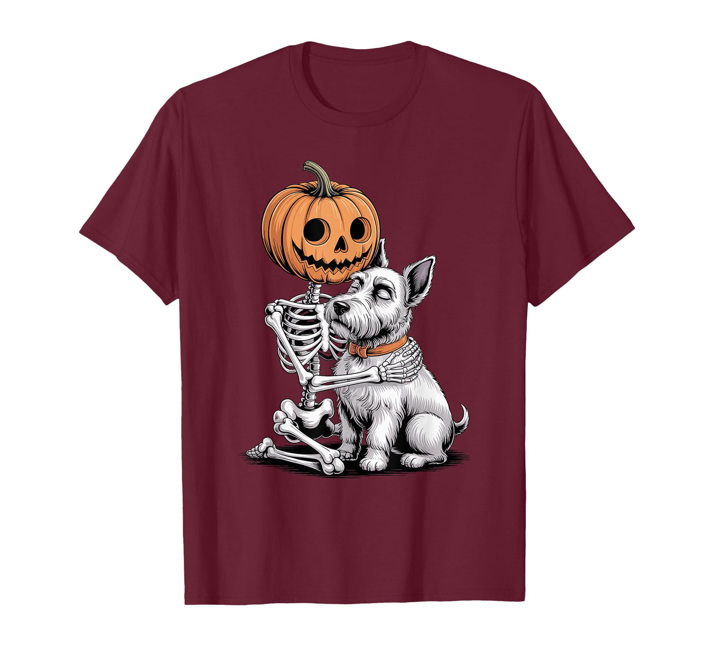 Halloween Skeleton Scottish Terrier Scottie Terriers T-Shirt