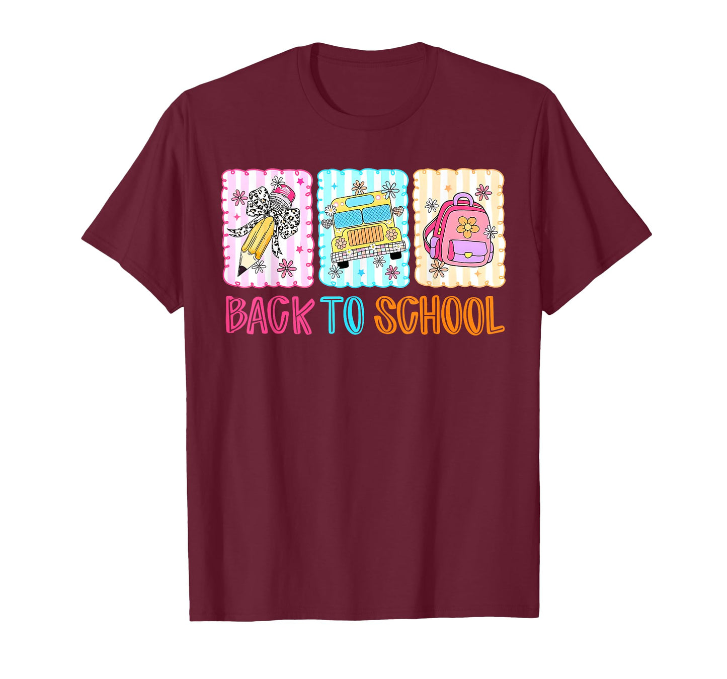 Coquette Pencil Bow School Bus Driver Funny Back To School T-Shirt
