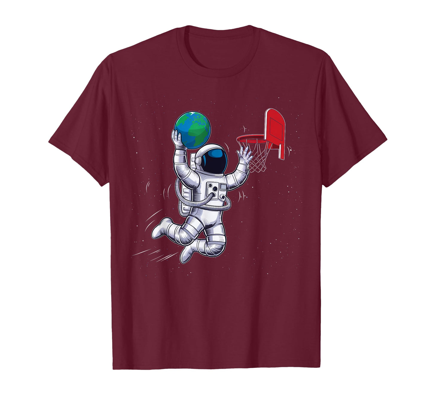 Astronaut Basketball Outer Space Planet Gifts Men Women Kids T-Shirt