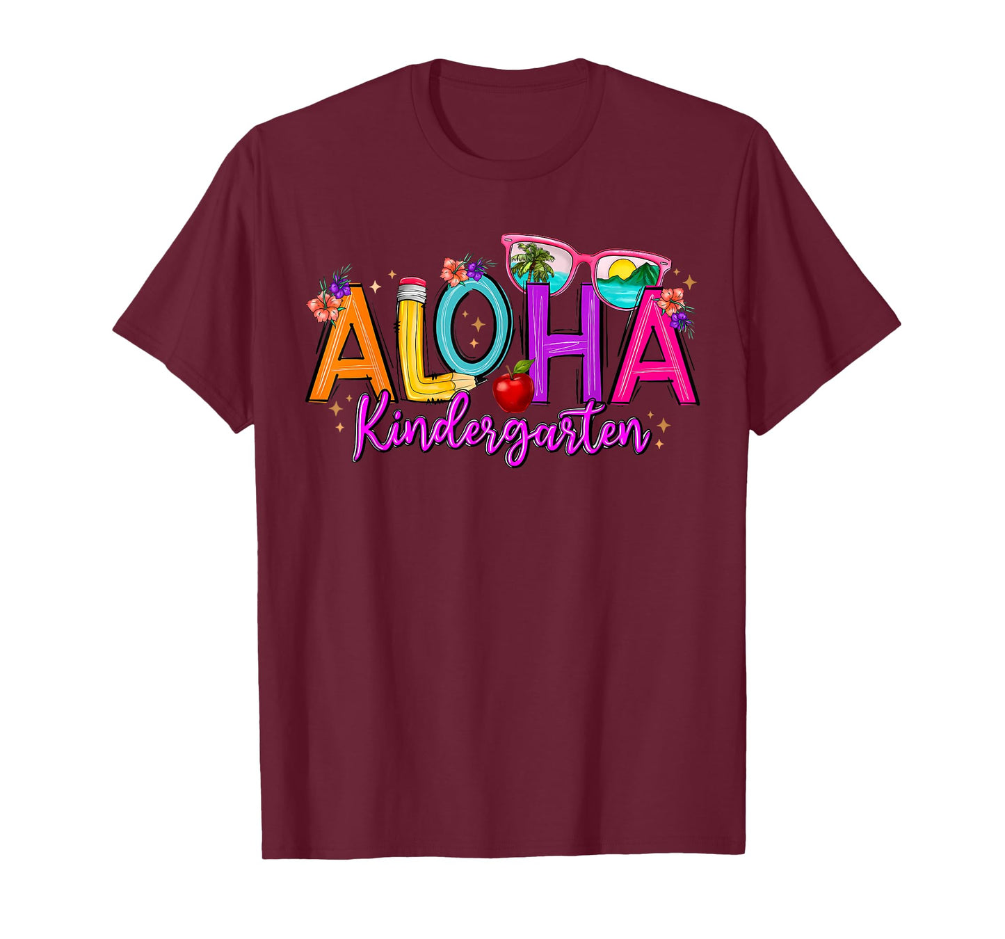 Aloha Kindergarten Summer Beach Vacation Teacher School T-Shirt