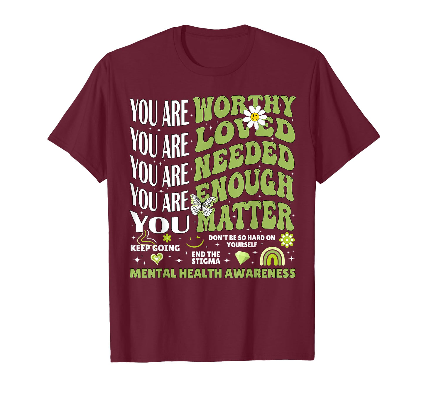 Motivational Support Warrior Mental Health Awareness Matters T-Shirt