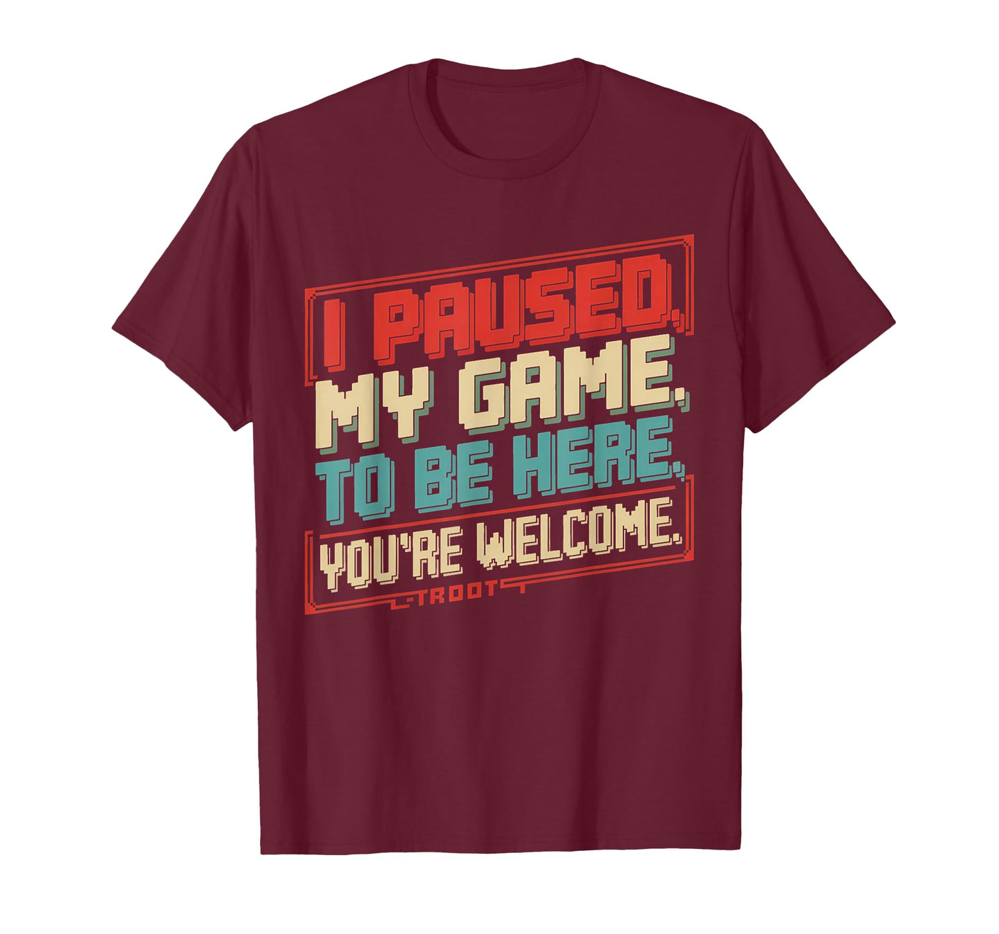 Bruh I Paused My Game Funny Skeleton Halloween Teens Boys T-Shirt