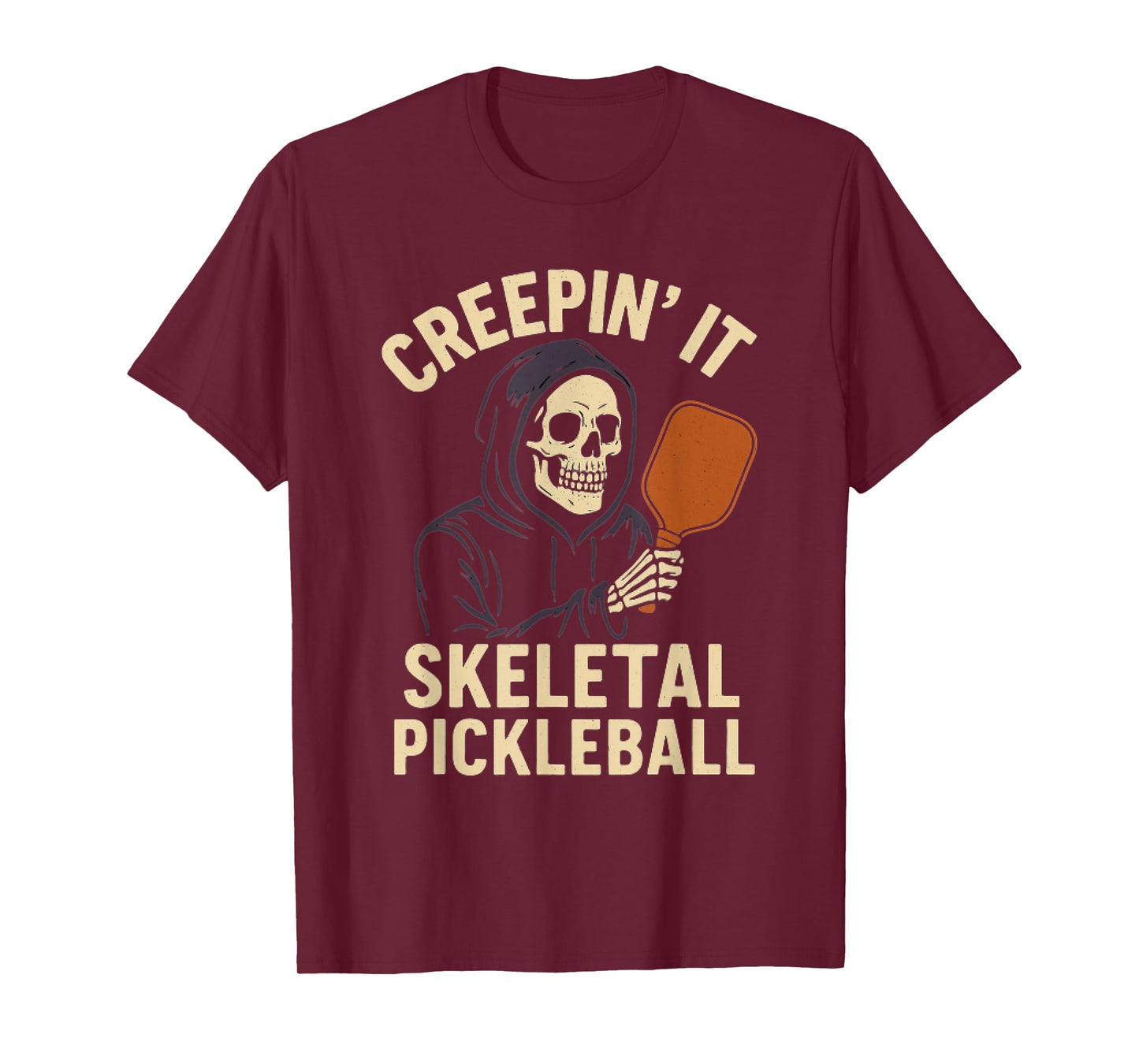 Skeleton Pickleball Shirt Creepin’ It Tee T-Shirt