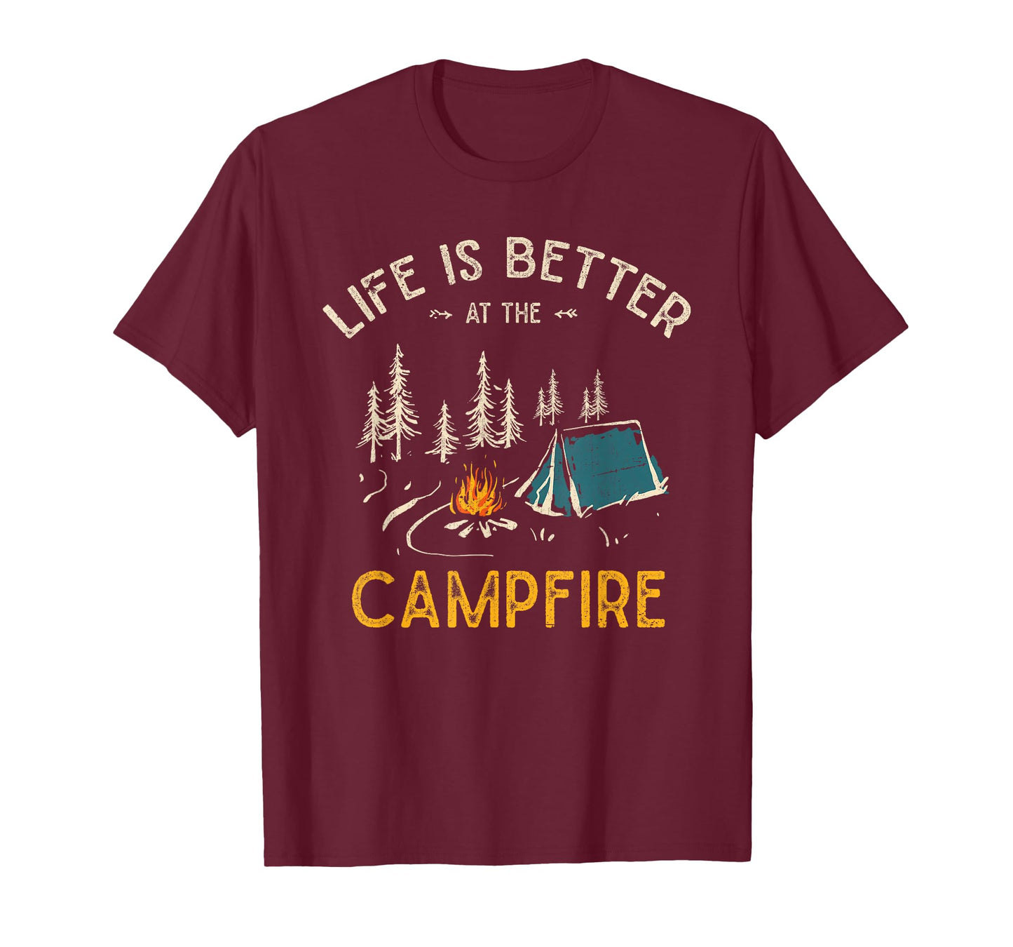 Das Leben ist besser am Lagerfeuer Funny Camper Camping T-Shirt