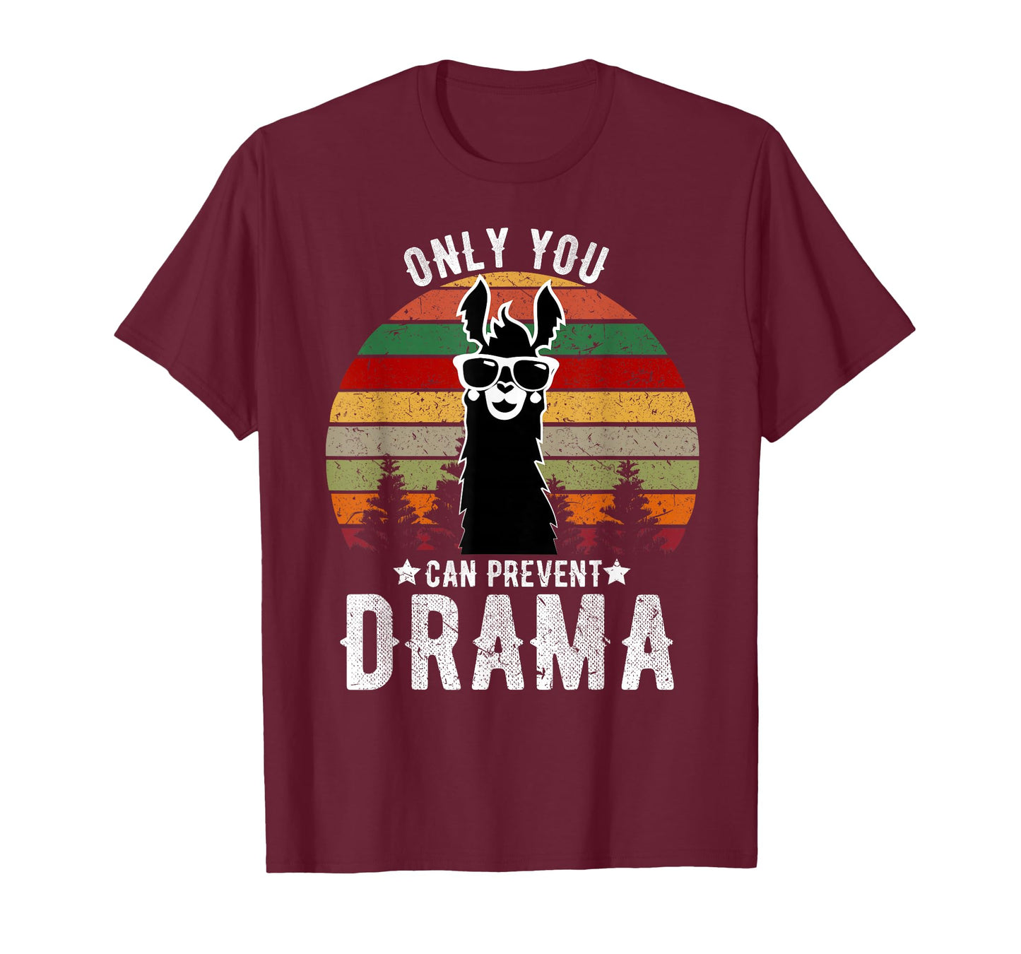 Vintage Only you can prevent drama Llama T-Shirt