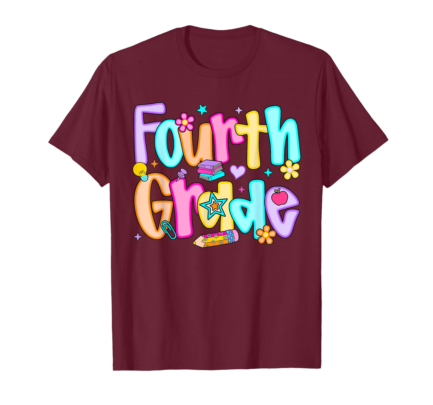 Preppy Fourth Grade Back To School 4th Grade Teachers Girls T-Shirt