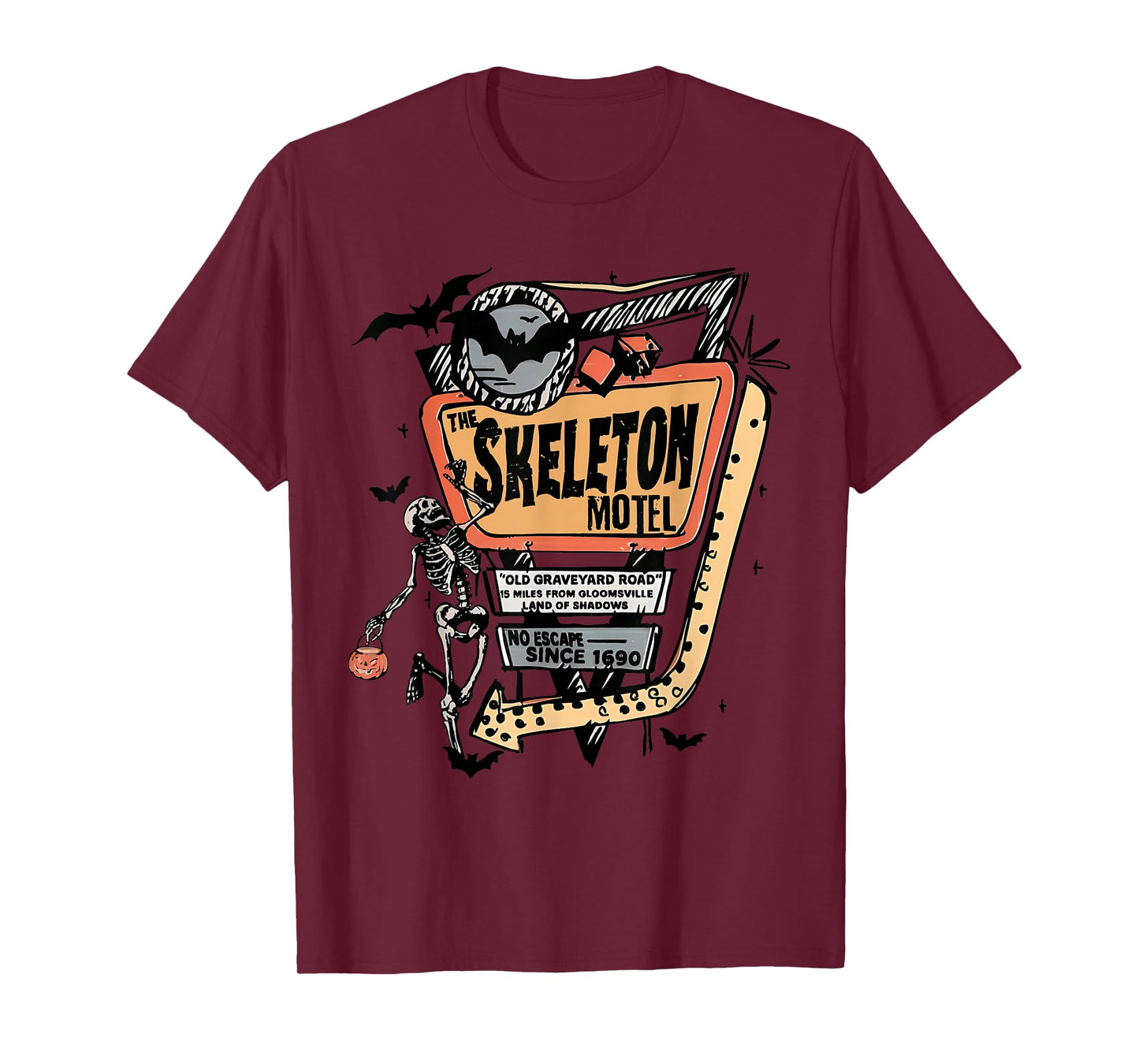 Skeleton Costume for Fall Autumn Halloween for Men Women T-Shirt