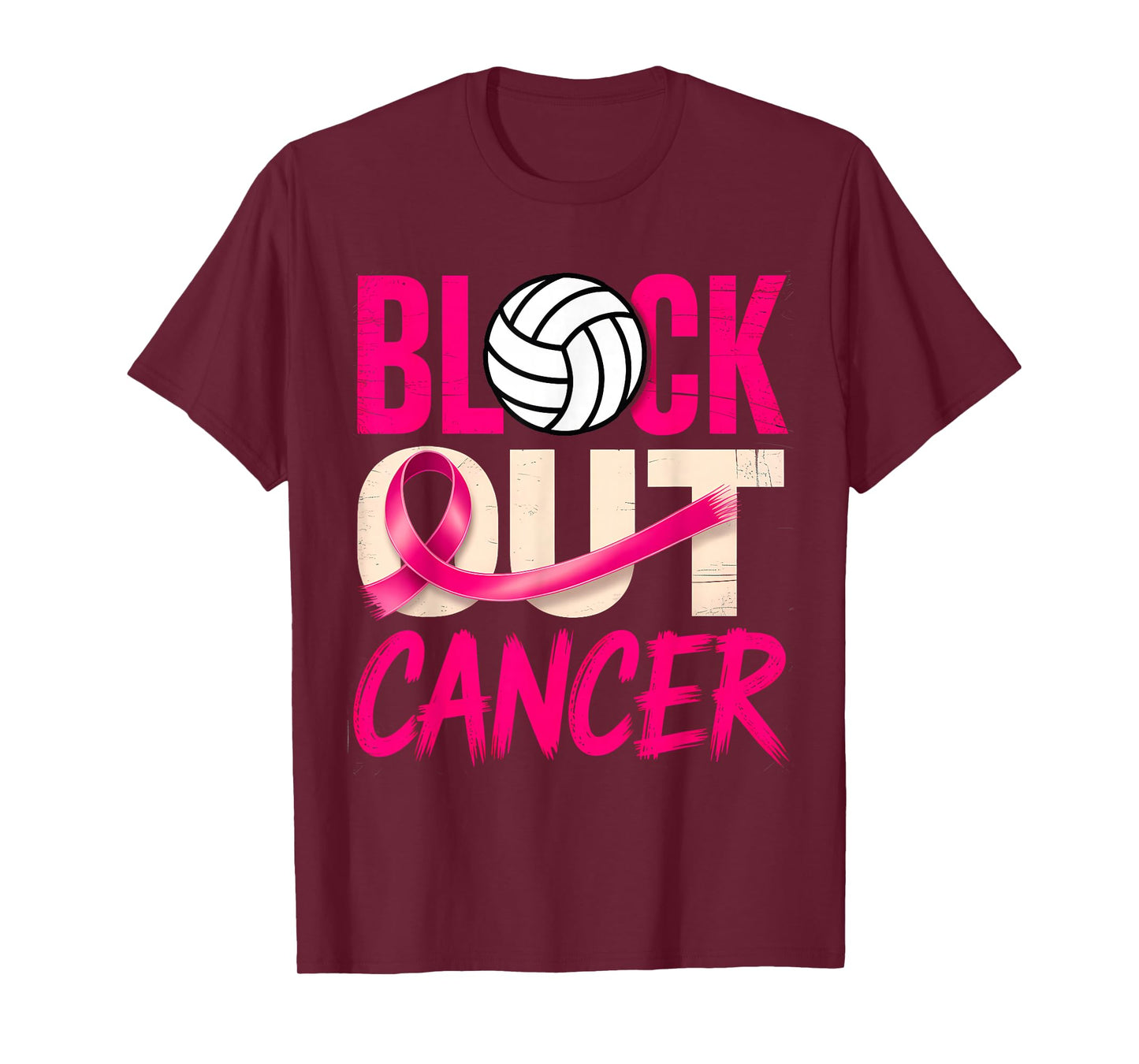 Pink Out Cancer Volleyball Breast Cancer Awareness T-Shirt
