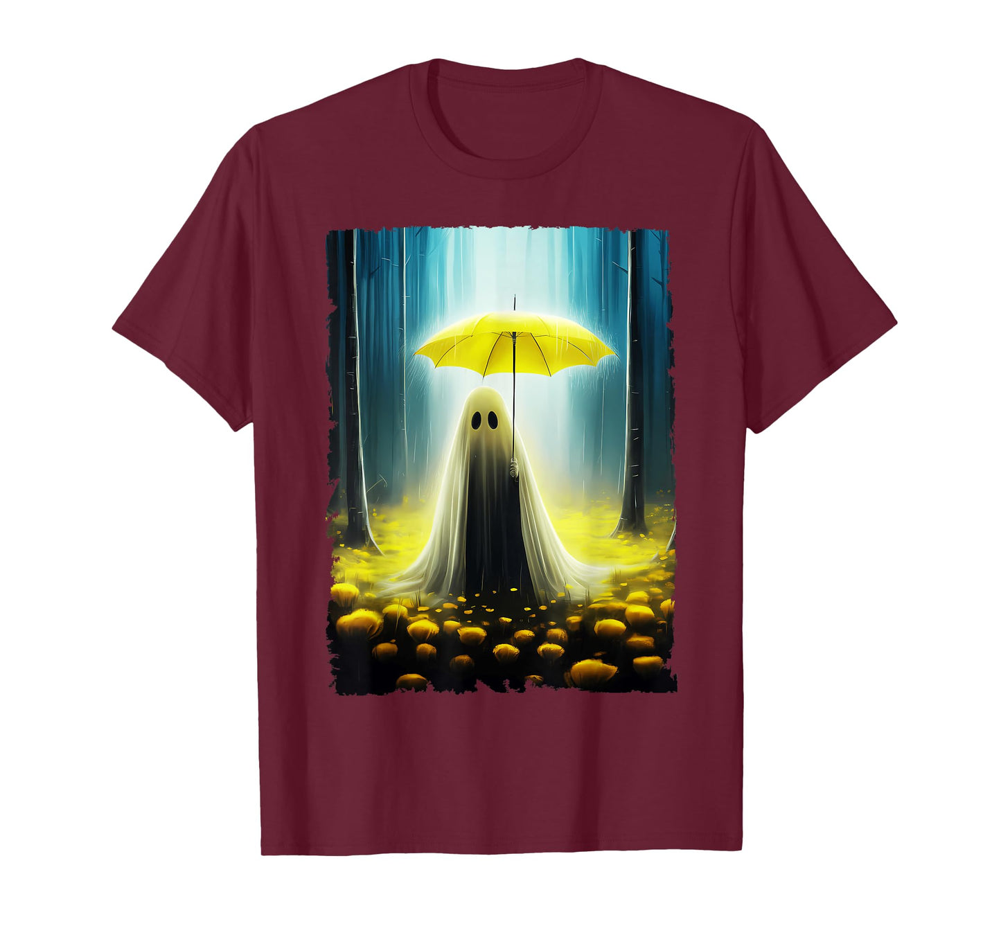 Vintage Floral Ghost Halloween Costume Gothic Ghost Spooky T-Shirt