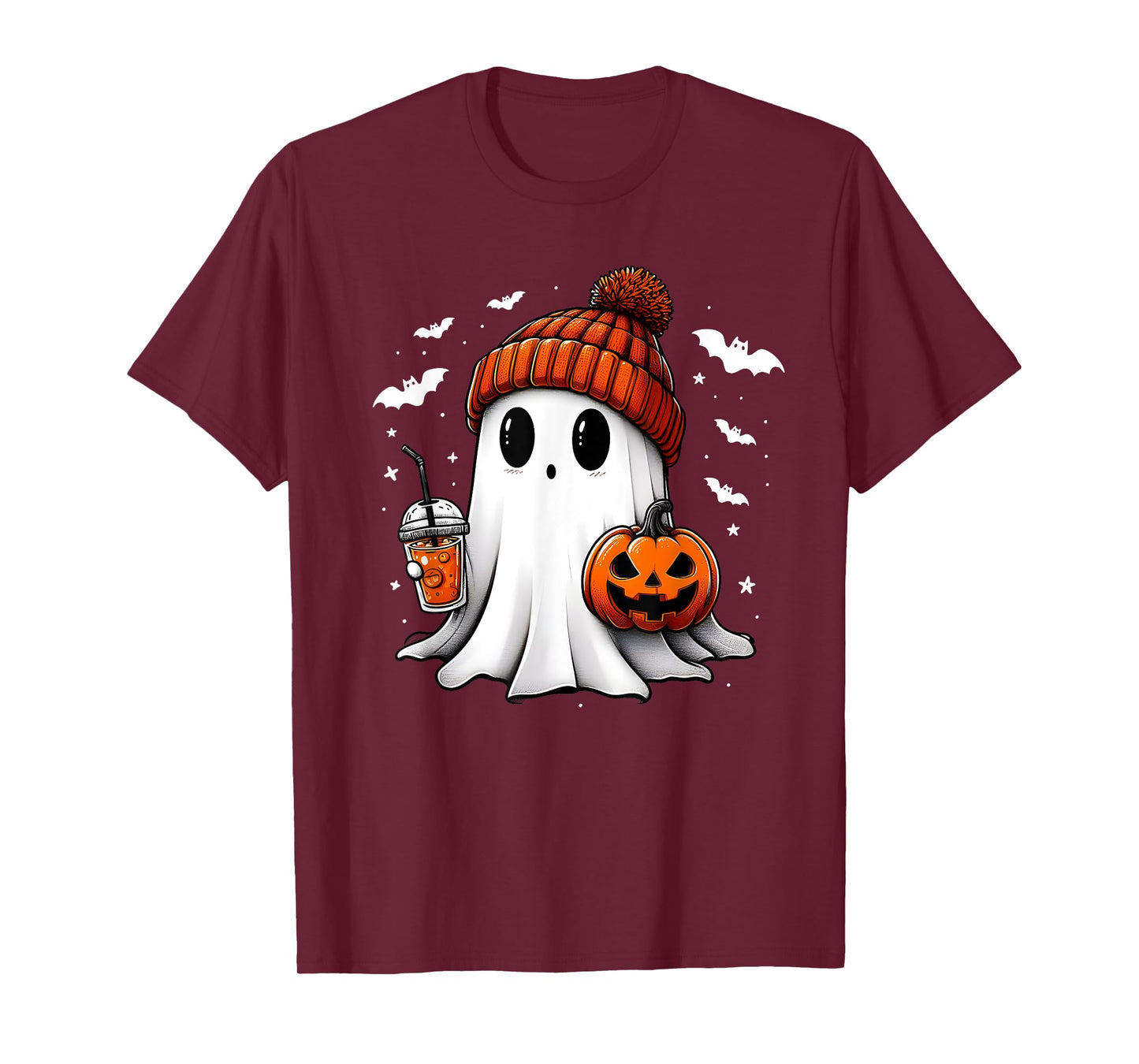 cute halloween ghost drink pumpkin T-Shirt