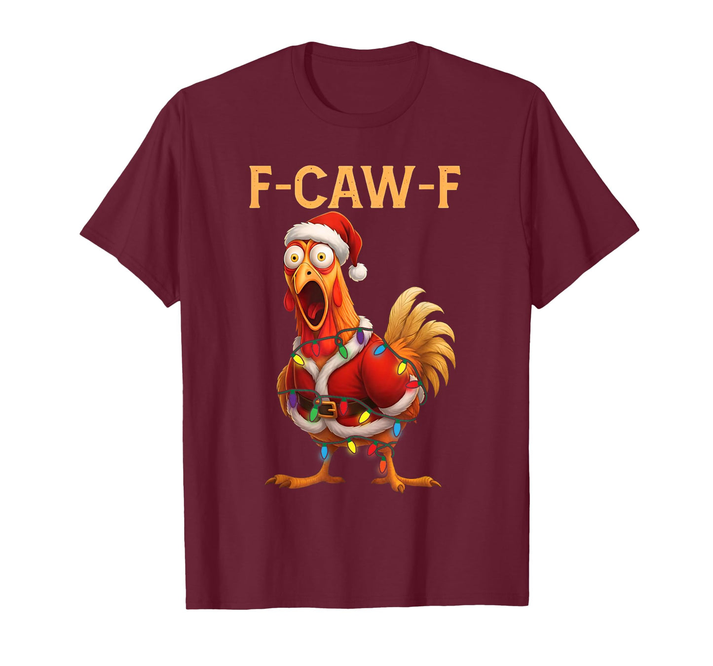 Merry F-Caw-F Chicken Christmas Santa Xmas Pajamas Holiday T-Shirt
