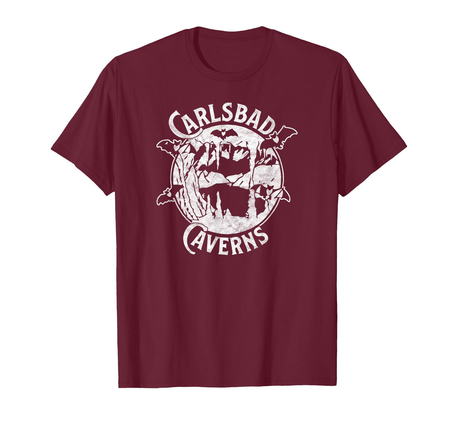 Carlsbad Caverns National Park Retro Cave & Bat Design T-Shirt