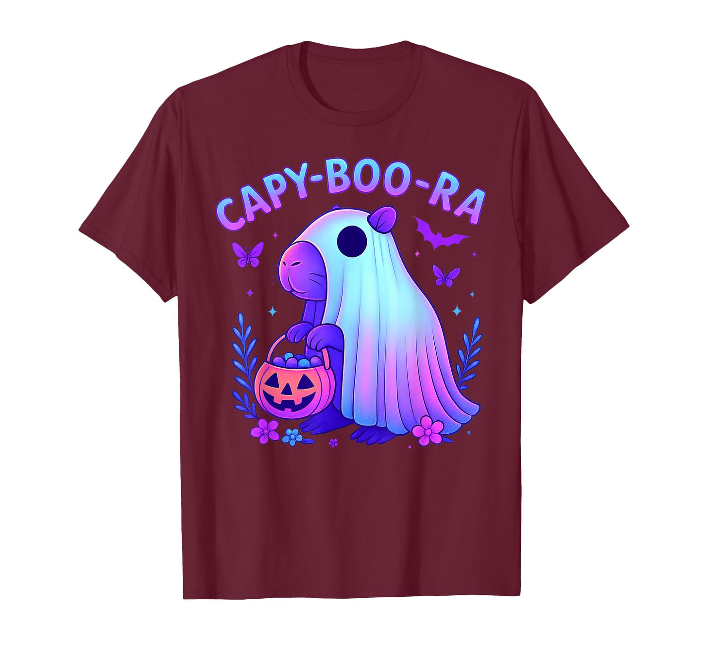 Fun Spooky Capybara Capy-Boo-ra Halloween Ghost Boo Costume T-Shirt