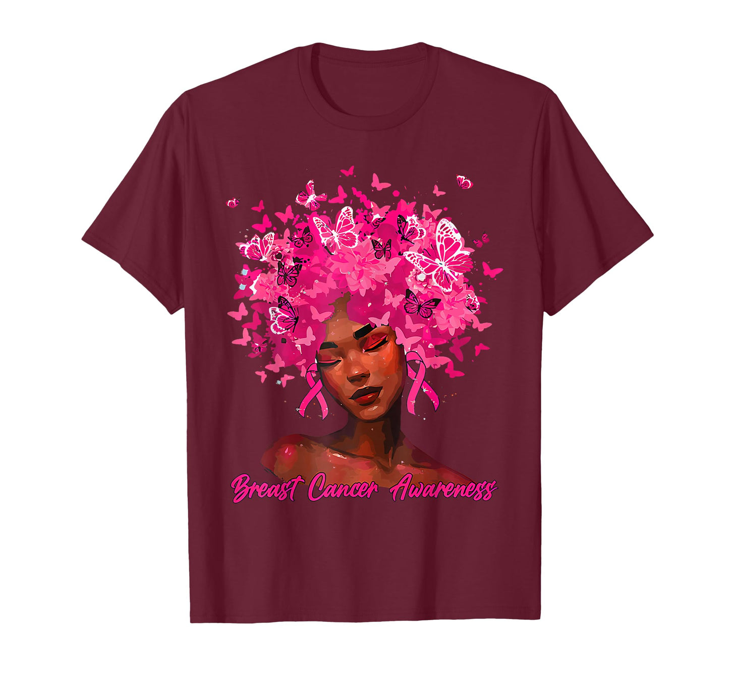 in October We Wear Pink Black Women Breast Cancer Awareness T-Shirt