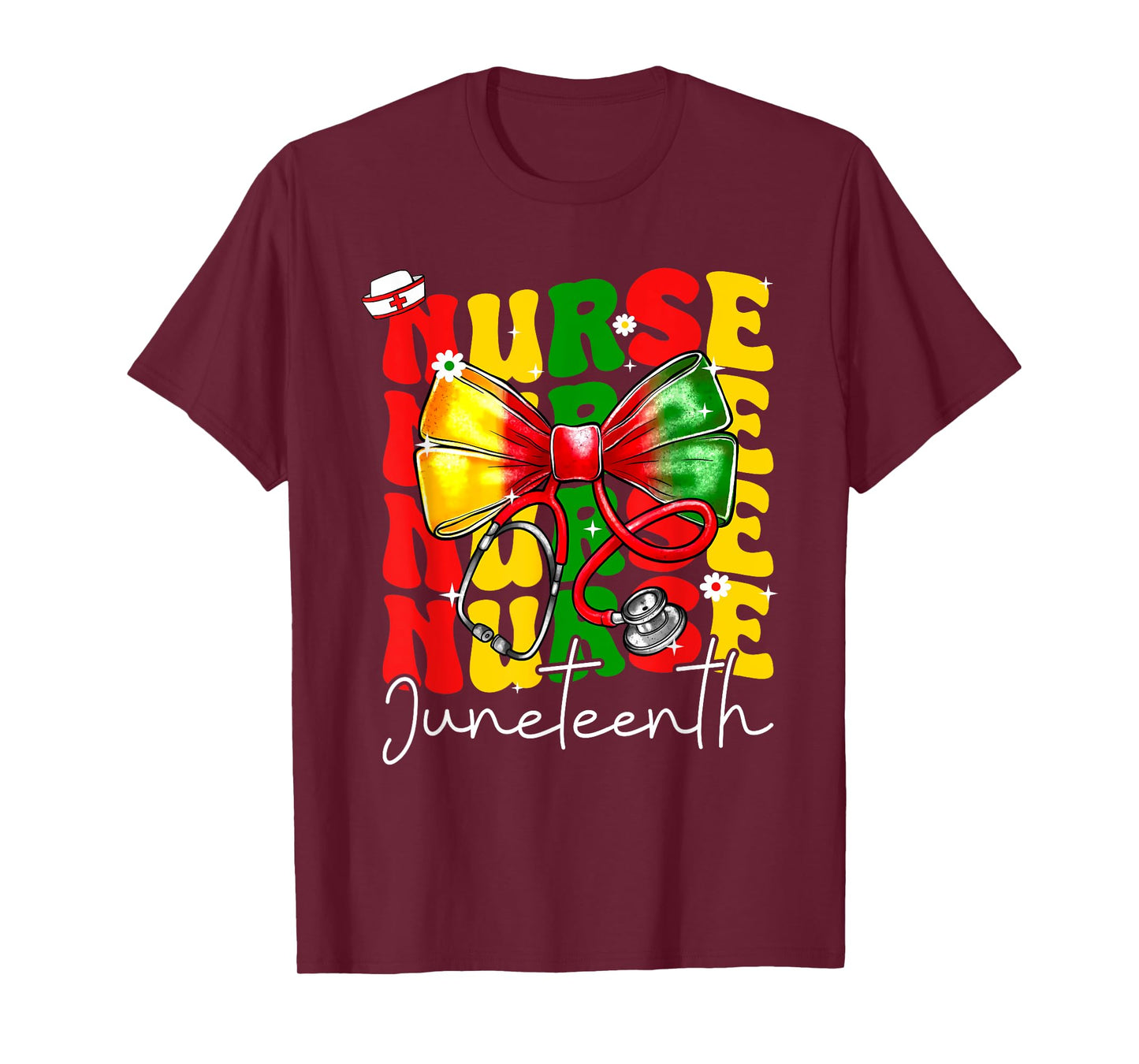 Juneteenth Nurse Black Freedom Day 1865 Black History Month T-Shirt