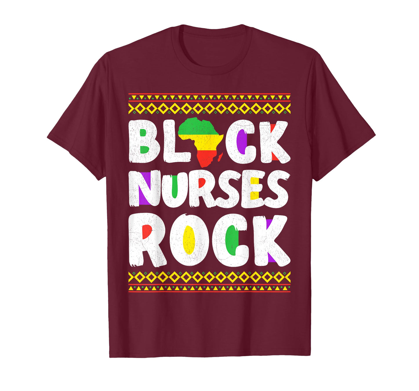 African American Black Nurse Rock Juneteenth T-Shirt
